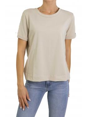 Maglia in cotone con scollo a scatoletta 